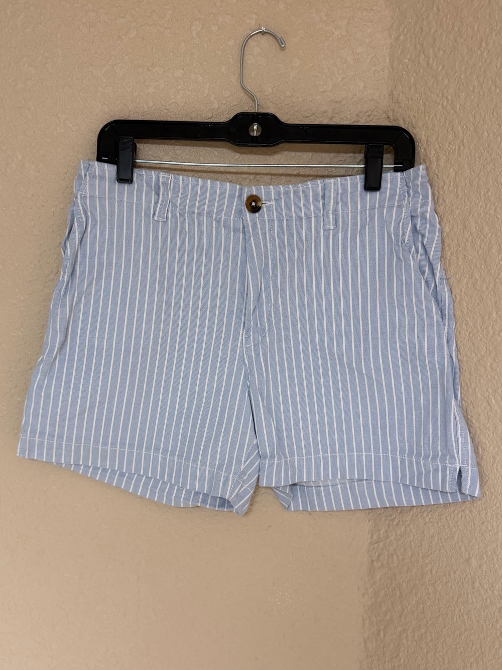 4/$20 H&M Striped Light Blue Women's Casual Shorts